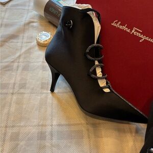 Salvatore Ferragamo Black Heeled Boots
